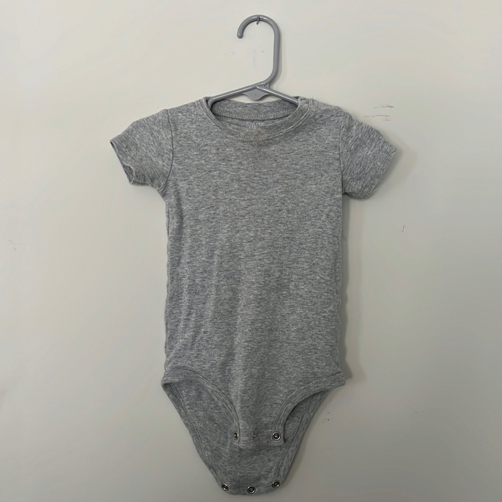 JUST ONE YOU CARTERS 12 month grey onesie